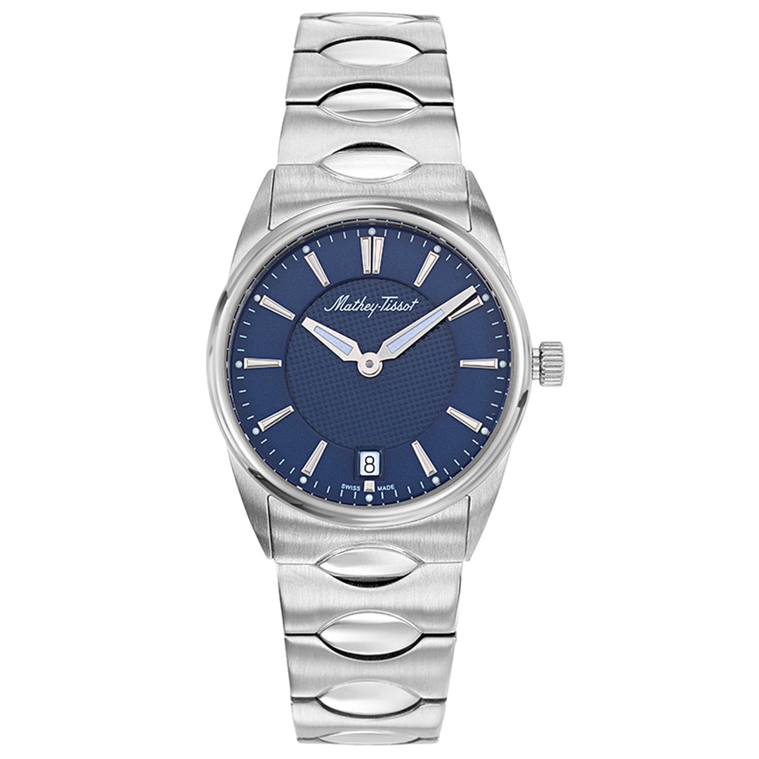 Mathey Tissot Womens Blue Dial Watch D791ABU Stainless Steel Quartz 50m Water Resistant Image 1