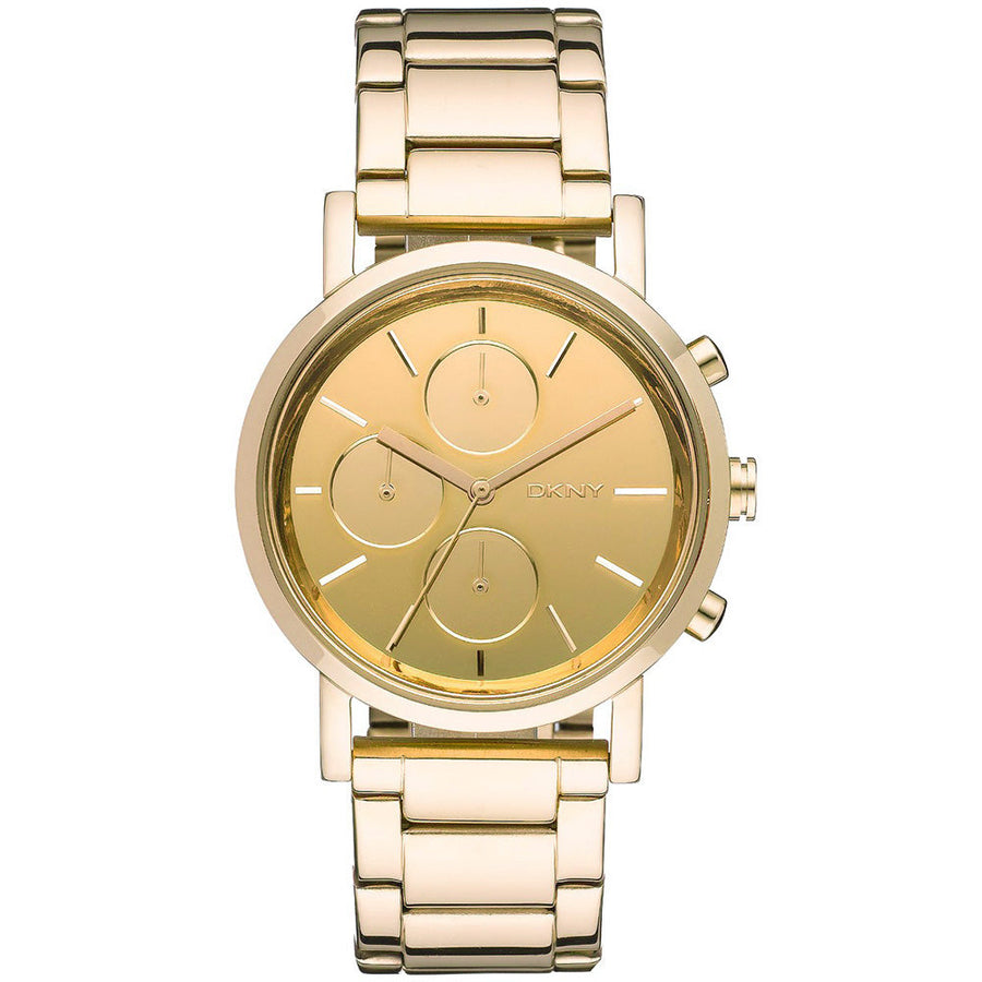 DKNY Womens Mirror Gold Tone Dial Watch - NY8861 Image 1