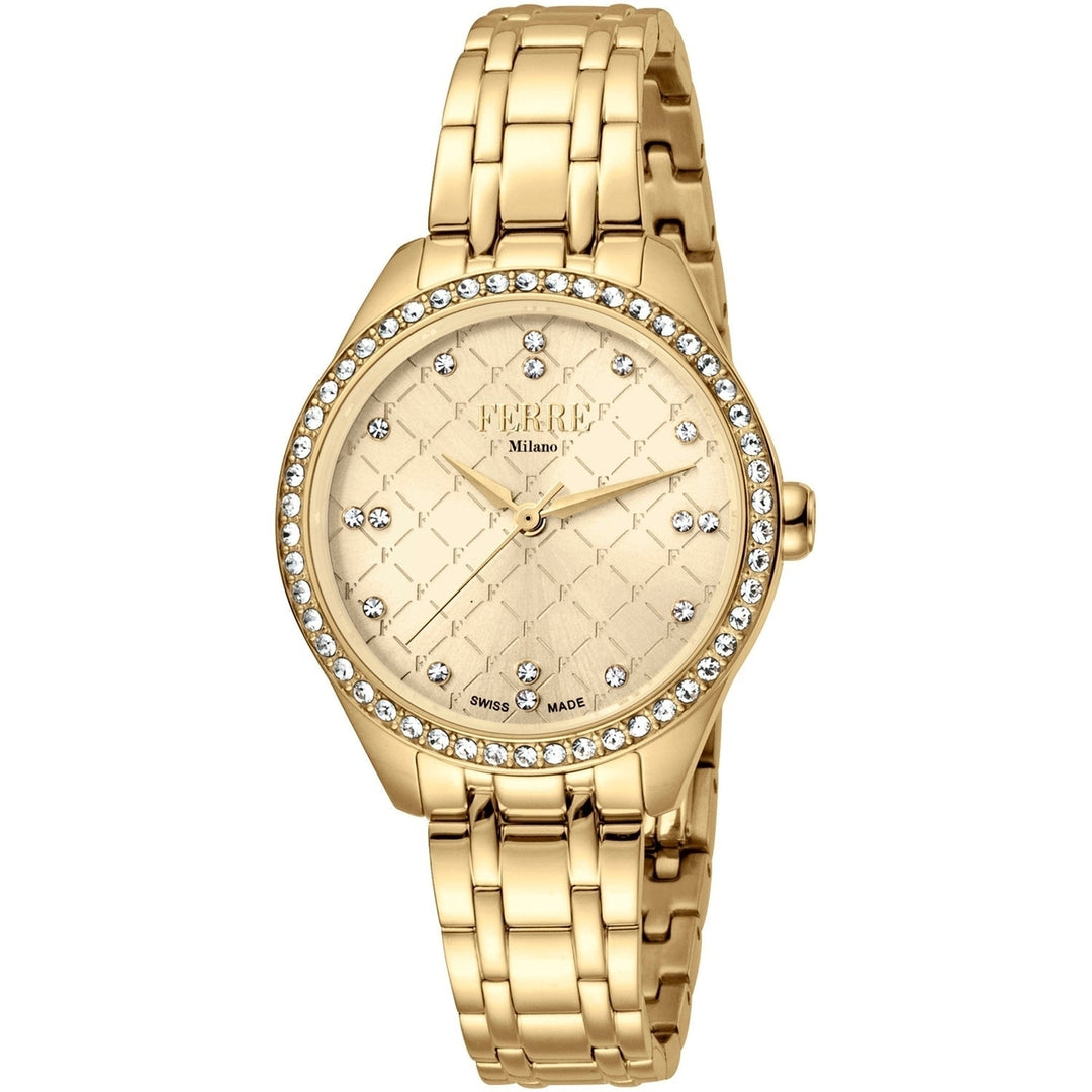 Ferre Milano Womens Classic Gold Dial Watch - FM1L116M0061 Image 1