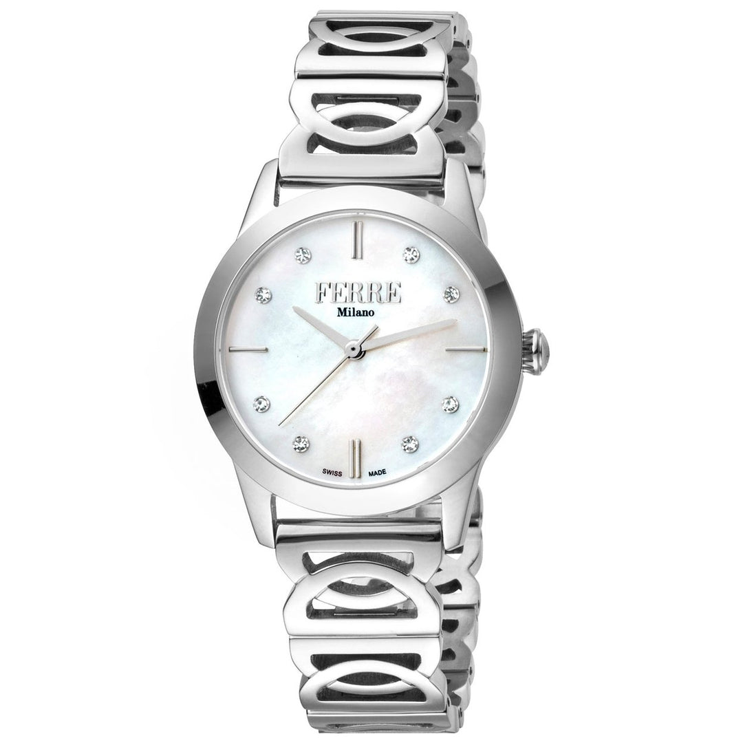 Ferre Milano Womens Mother of Pearl Dial Stainless Steel Watch FM1L126M0221 Image 1