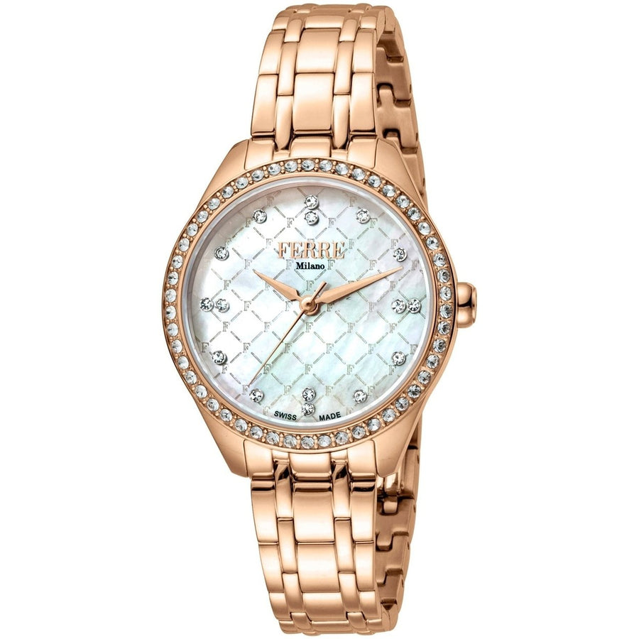 Ferre Milano Womens Quartz Watch Mother of Pearl Dial Stainless Steel FM1L116M0081 Image 1