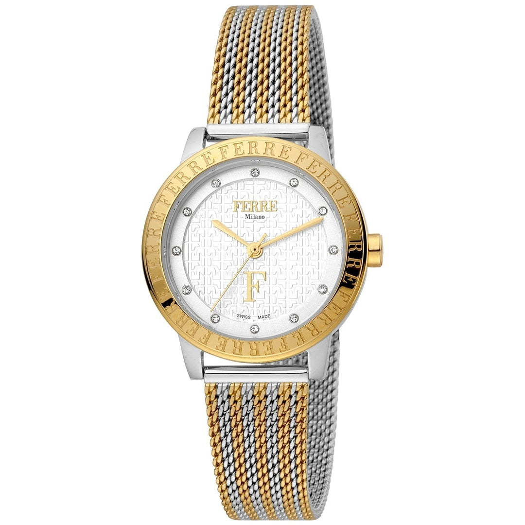 Ferre Milano Womens Watch White Dial Stainless Steel FM1L174M0071 Water Resistant Image 1