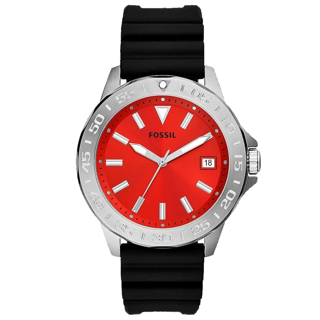 Fossil Mens Bannon Red Dial Watch - BQ2782 Image 1