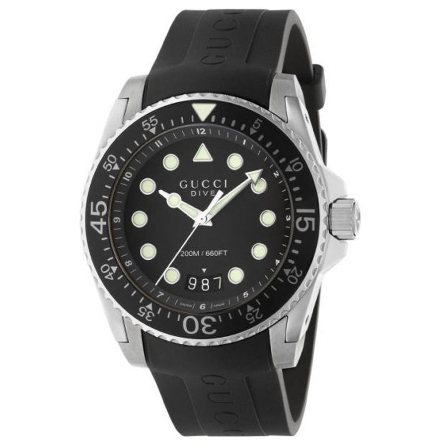 Gucci Mens Classic Black Dial Watch - YA136204B Image 1