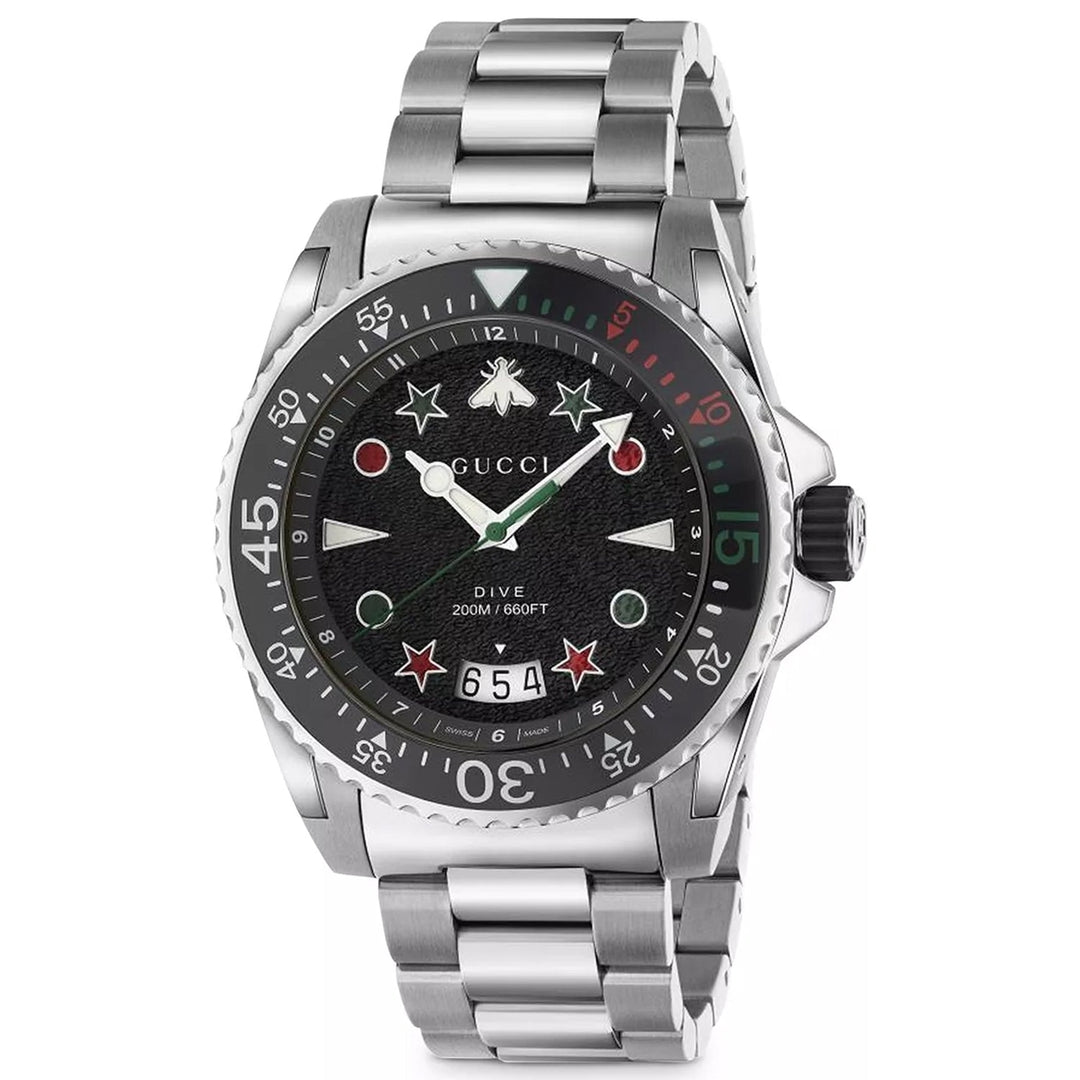 Gucci Mens Dive Black Dial Watch Image 1