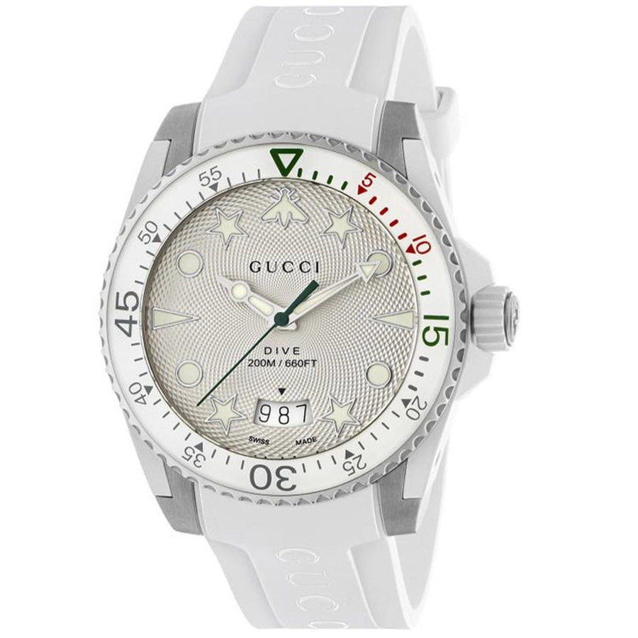 Gucci Mens Dive Silver Dial Watch Image 1