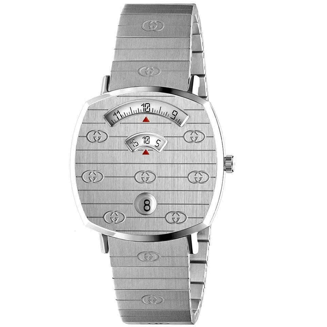 Gucci Mens Grip Silver Dial Watch - YA157401 Image 1