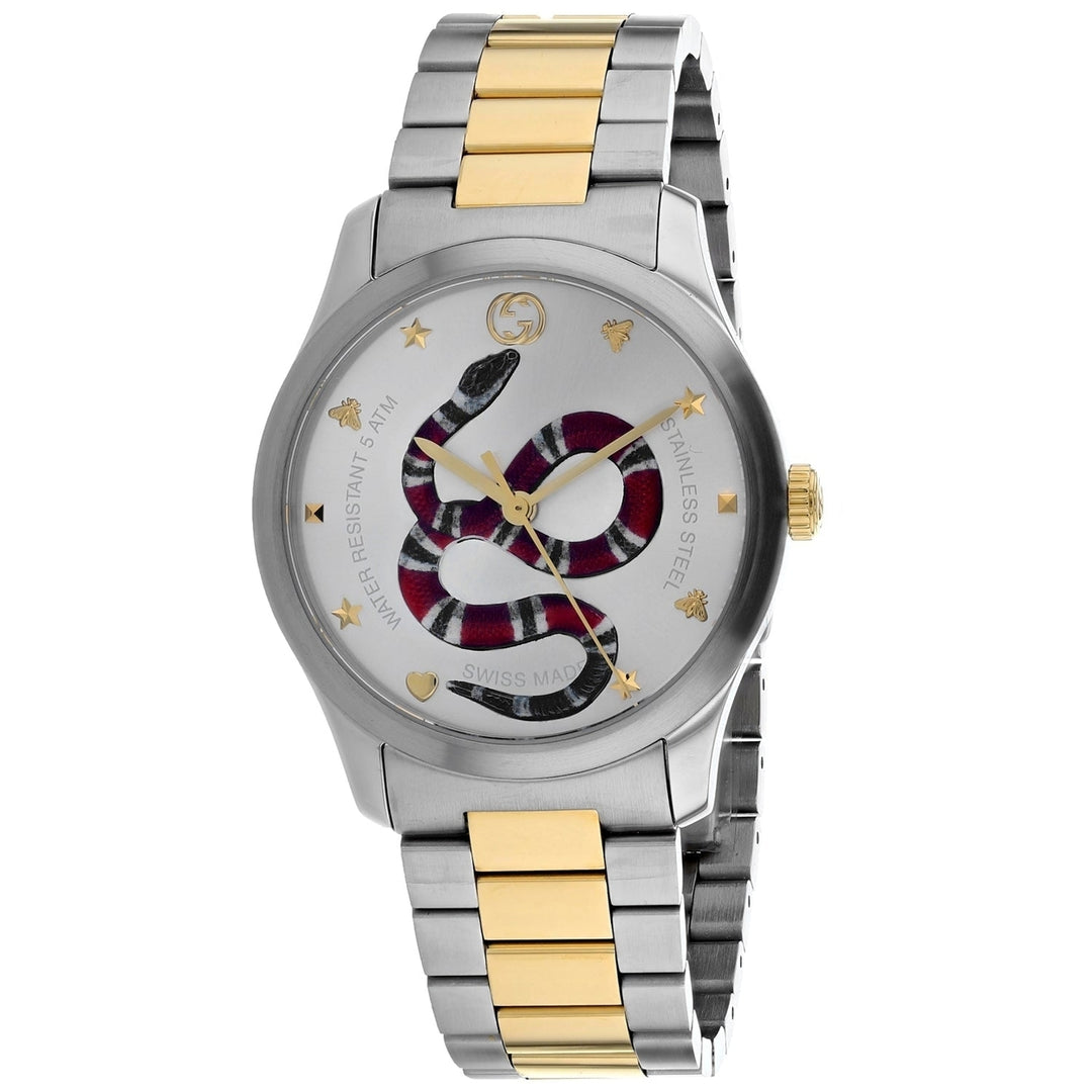 Gucci Unisexs G-Timeless Silver Dial Watch - YA1264075 Image 1