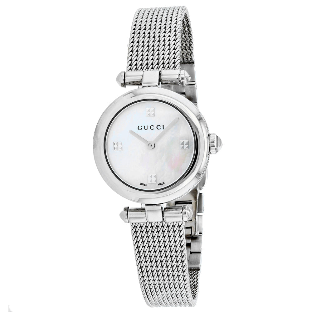 Gucci Womens Diamantissima Mother of Pearl Dial Watch - YA141504 Image 1