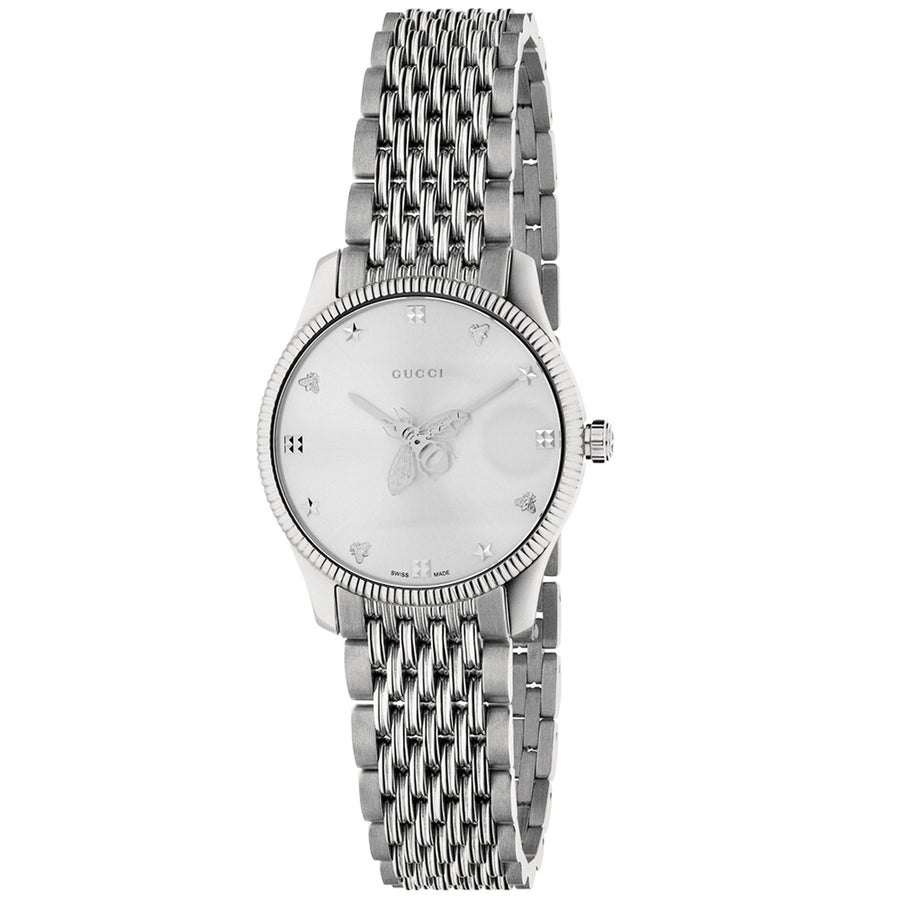 Gucci Womens G-Timeless Bee Silver Dial Watch - YA1265019 Image 1