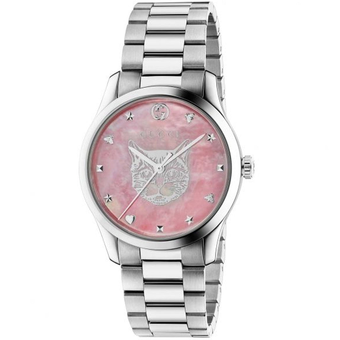 Gucci Womens G-Timeless Pink mother of pearl Dial Watch - YA1264166 Image 1