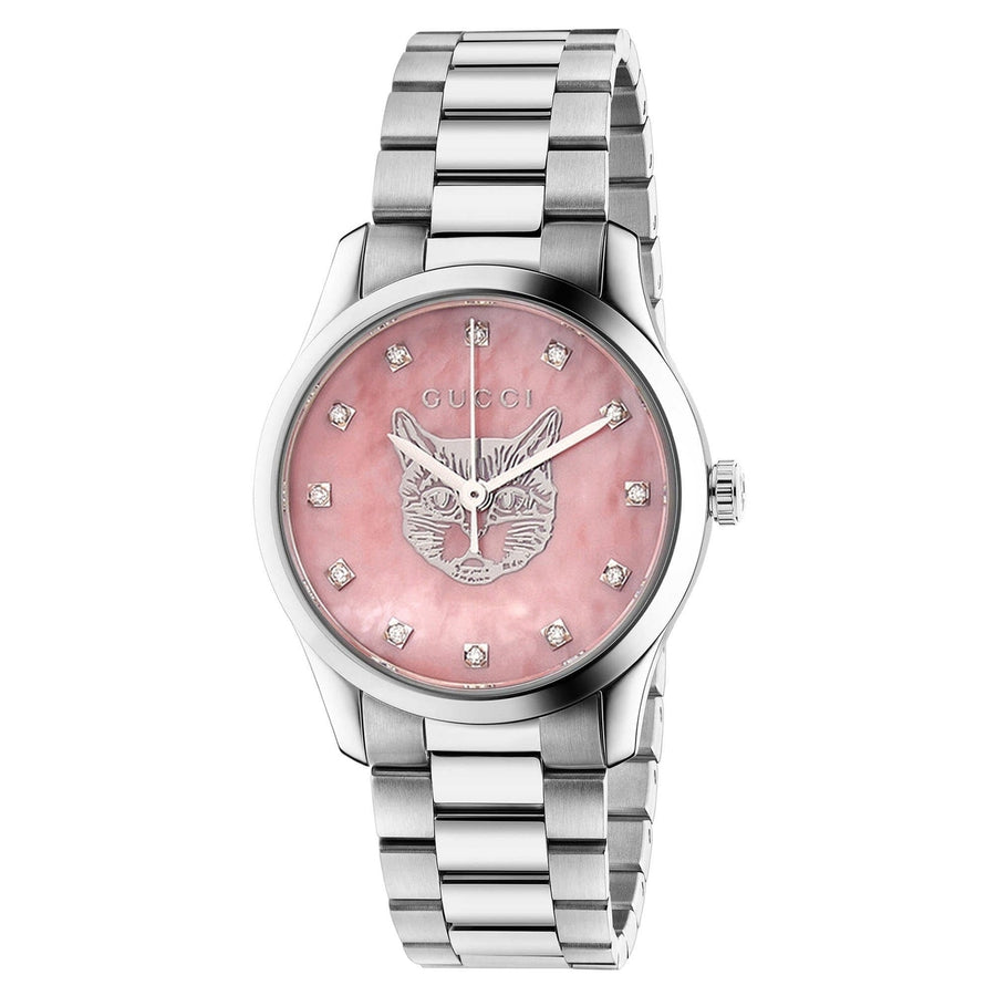 Gucci Womens G-Timeless Pink Dial Watch - YA1265025 Image 1