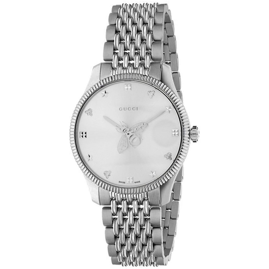 Gucci Womens G-Timeless Silver Dial Watch - YA1264153 Image 1