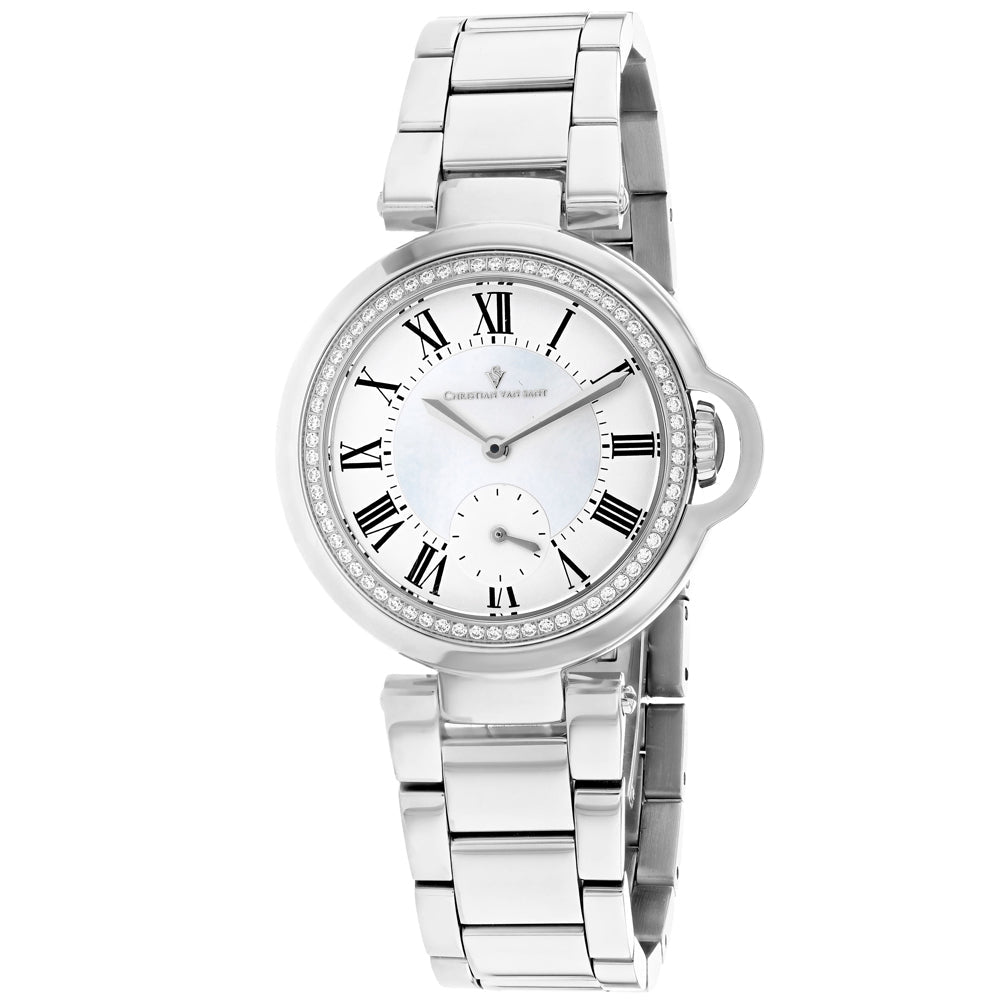 Christian Van Sant Womens Watch CV0230 White Mother of Pearl Stainless Steel Image 1