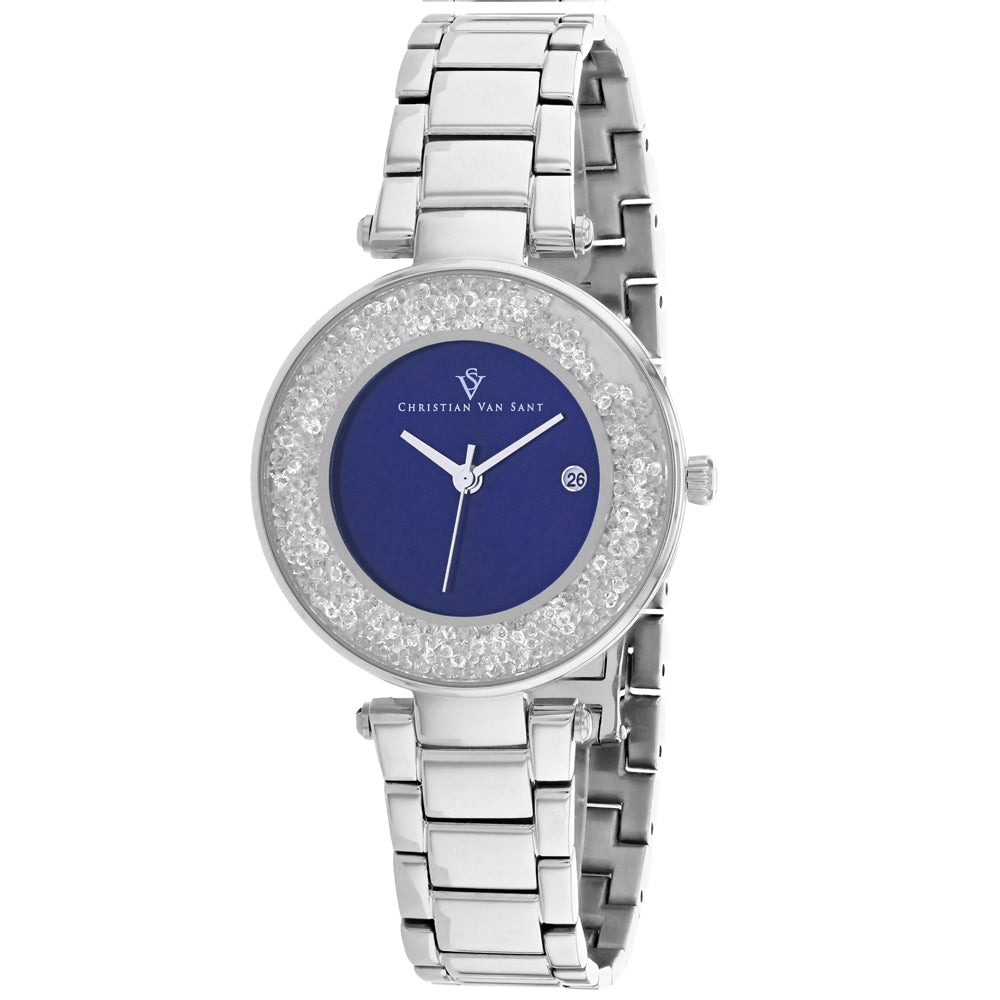 Christian Van Sant Womens Dazzle Blue Dial Watch - CV1212 Image 1