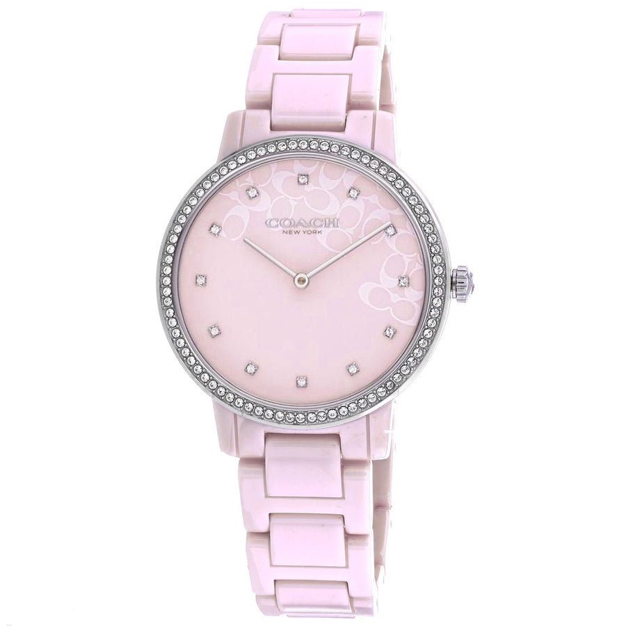 Coach Womens Audrey Watch Pink Dial Stainless Steel Bracelet Model 14503500 Image 1