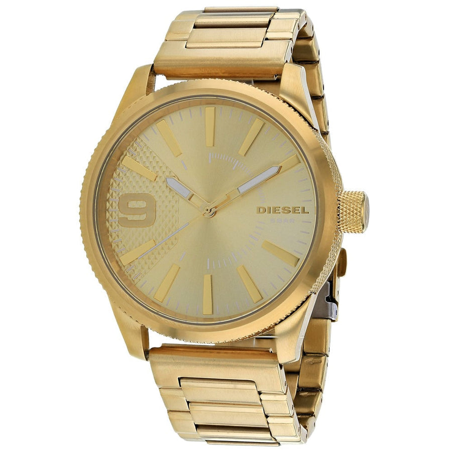 Diesel Mens Rasp Gold Dial Watch - DZ1761 Image 1