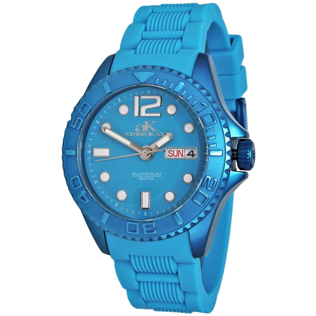 Adee Kaye Womens Blue Dial Watch AK5433-L Leather Strap Quartz Water Resistant Image 1