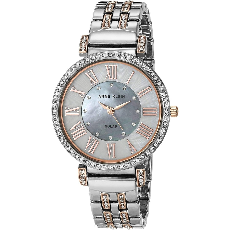 Anne Klein Womens Classic Mother of Pearl Dial Watch - AK-3633MPRT Image 1