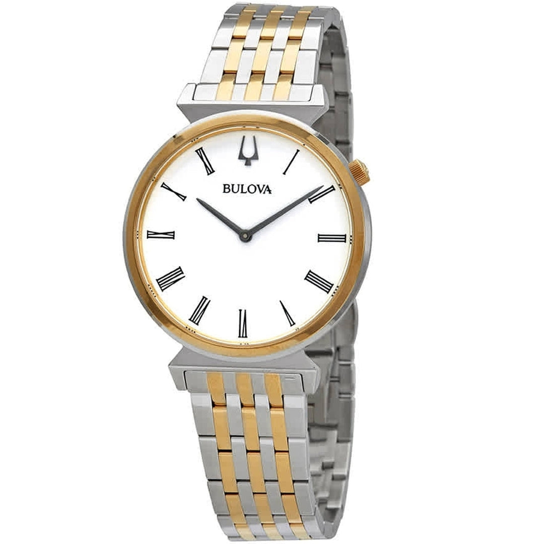 Bulova Mens Regatta White Dial Watch - 98A233 Image 1