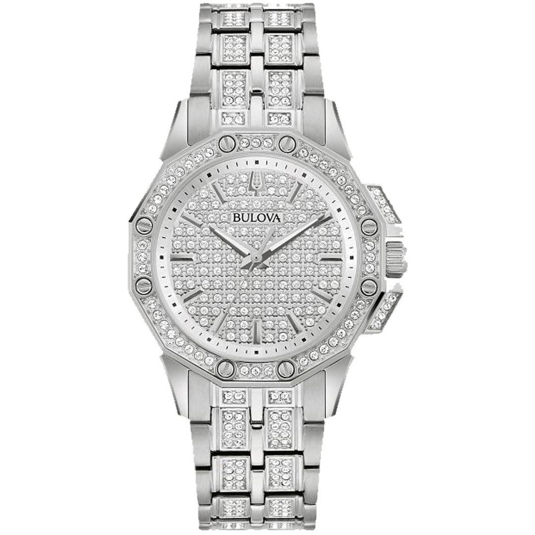 Bulova Womens Silver Dial Quartz Watch 96L305 Stainless Steel Bracelet Water Resistant Image 1