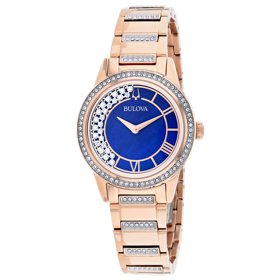 Bulova Womens TurnStyle Blue Mother of Pearl Dial Watch - 98L247 Image 1