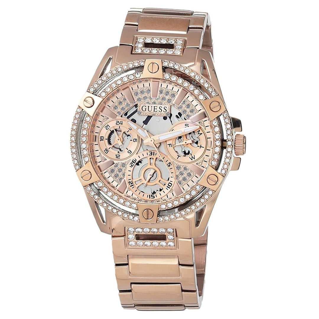 Guess Womens Classic Rose Gold Dial Watch - GW0464L3 Image 1