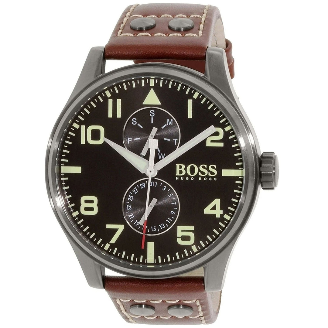 Hugo Boss Mens Aeroliner Maxx Black Dial Watch - 1513079 Image 1