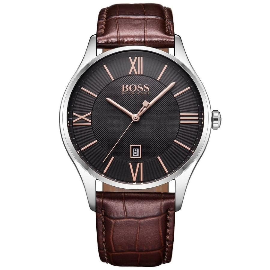 Hugo Boss Mens Governor Grey Dial Watch - 1513484 Image 1