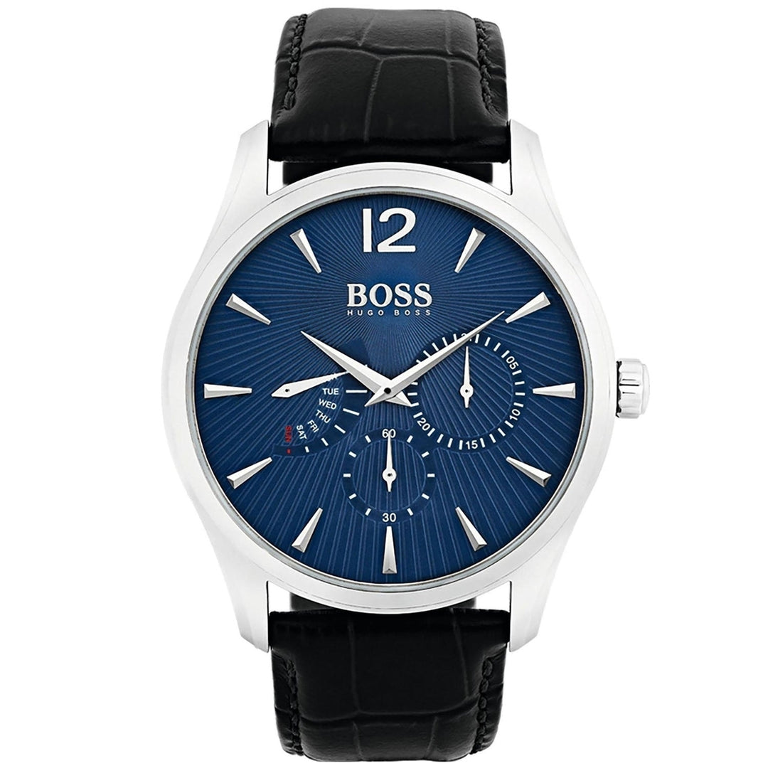 Hugo Boss Mens Time One Commander Blue Dial Watch - 1513489 Image 1