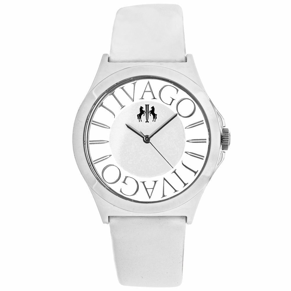 Jivago Womens White Dial Watch JV8433 Stainless Steel Swiss Quartz Water Resistant Image 1