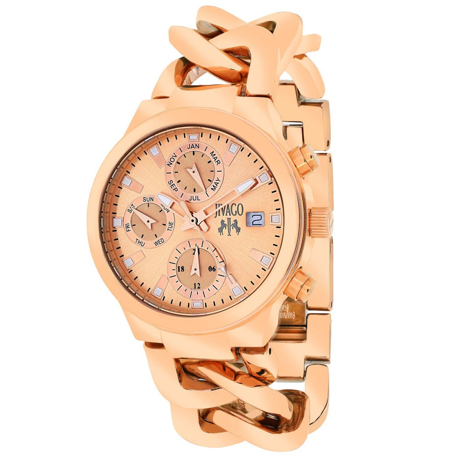 Jivago Womens Levley Rose Gold Dial Watch Stainless Steel Bracelet JV1244 Image 1