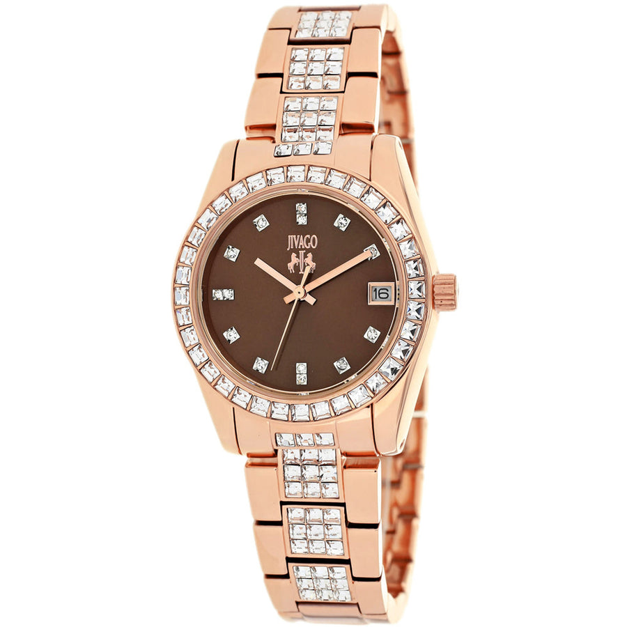 Jivago Womens Magnifique Watch JV6413 Chocolate Brown Dial Stainless Steel Quartz Image 1