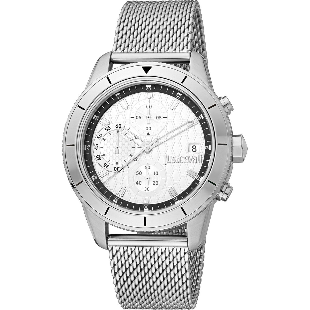 Just Cavalli Maglia Silver Dial Quartz Mens Watch JC1G215M0045 Stainless Steel Image 1