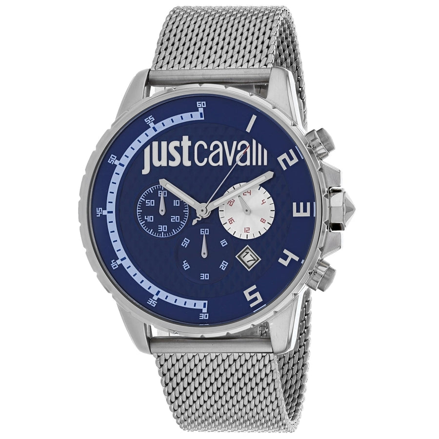 Just Cavalli Mens Sport Watch JC1G063M0275 Blue Dial Stainless Steel Bracelet Image 1