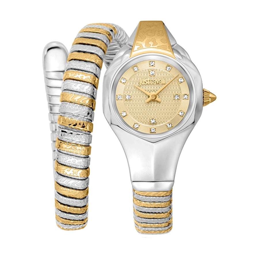 Just Cavalli Womens Amalfi Gold Dial Stainless Steel Bracelet Watch JC1L270M0055 Image 1