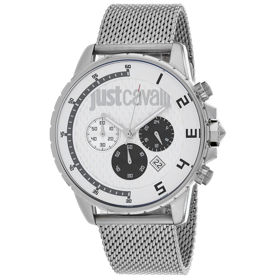 Just Cavalli Mens Sport Watch JC1G063M0255 White Dial Stainless Steel Water Resistant Image 1