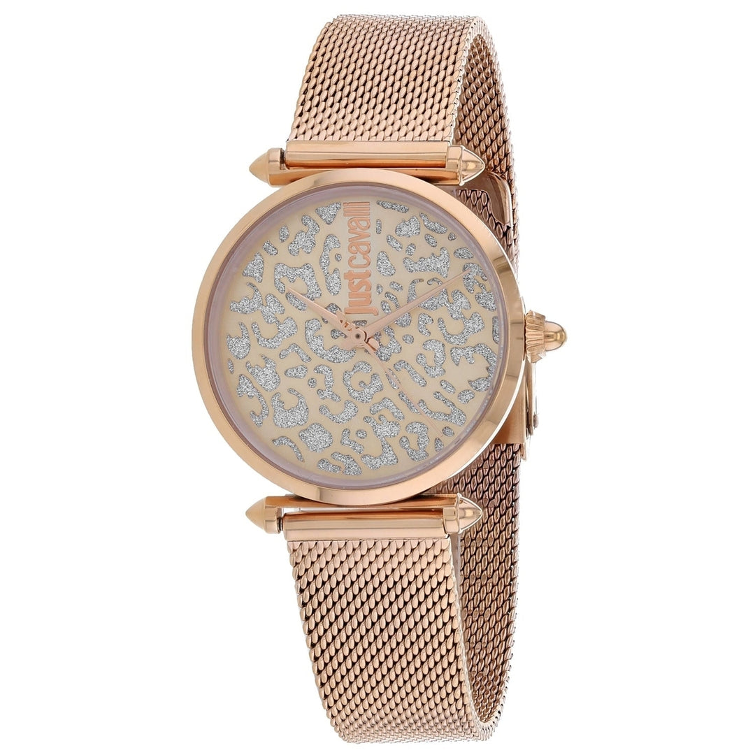 Just Cavalli Womens Animalier Rose Gold Dial Watch JC1L085M0075 Stainless Steel Image 1