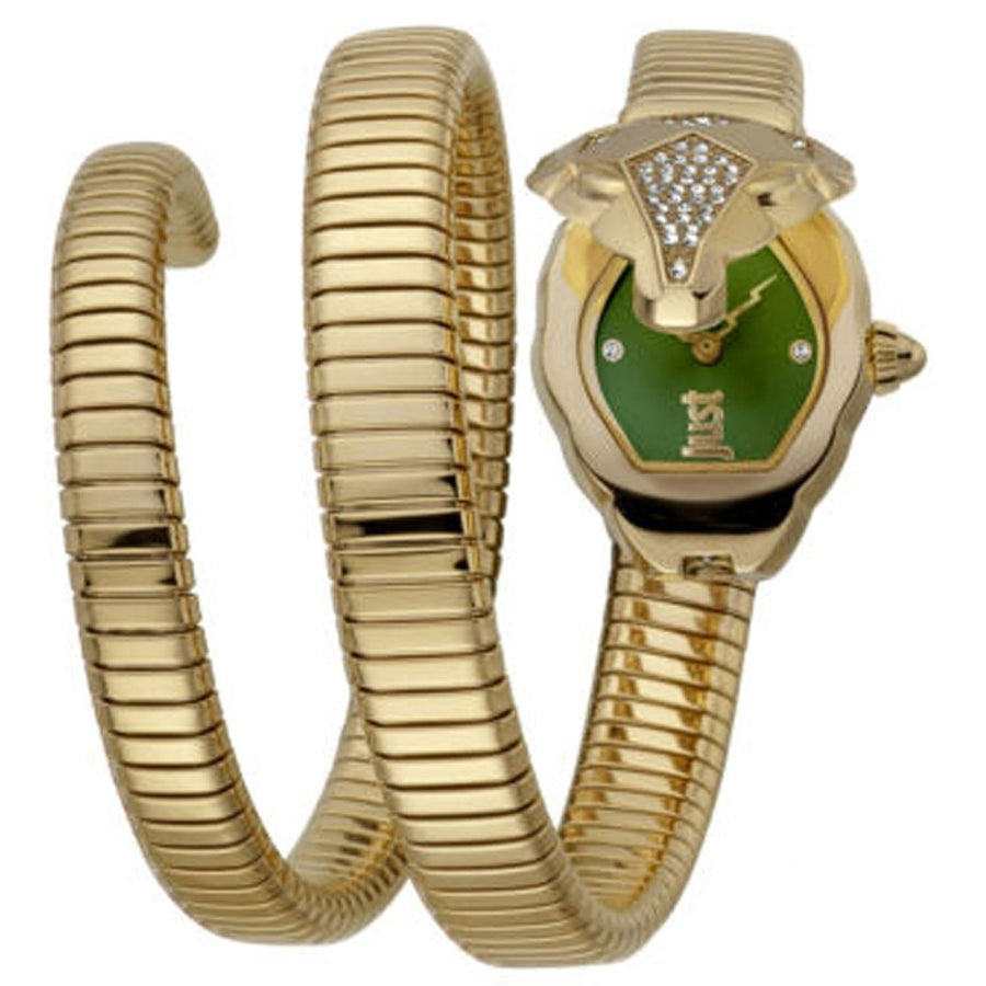 Just Cavalli Womens Snake Green Dial Watch - JC1L073M0065 Image 1