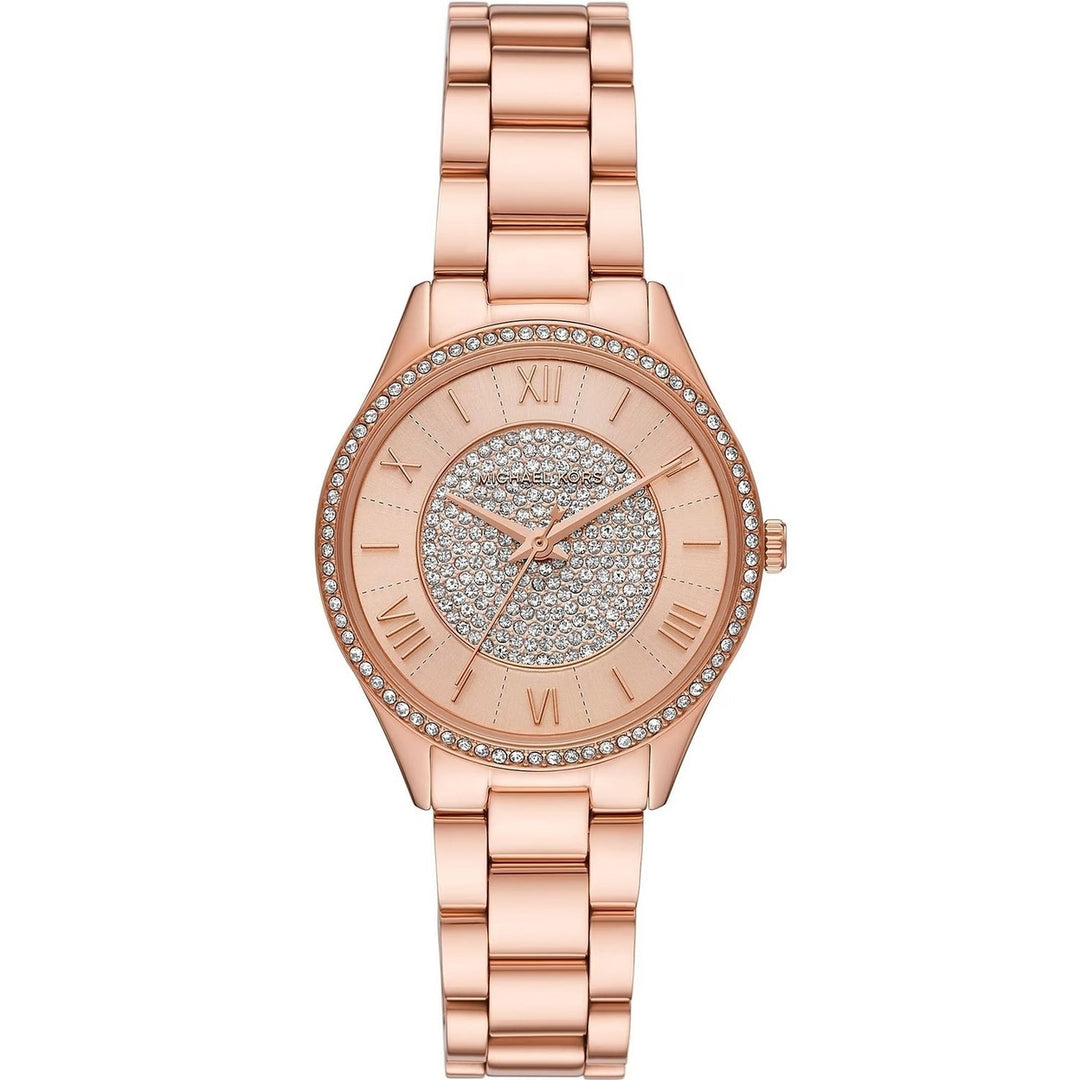 Michael Kors Lauryn Watch MK4736 Rose Gold Dial Stainless Steel Bracelet Image 1