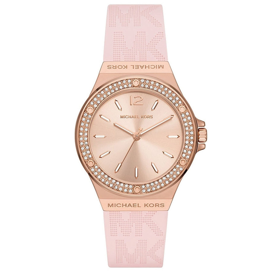 Michael Kors Mini Lenox MK7282 Womens Rose Gold Dial Watch Stainless Steel Image 1