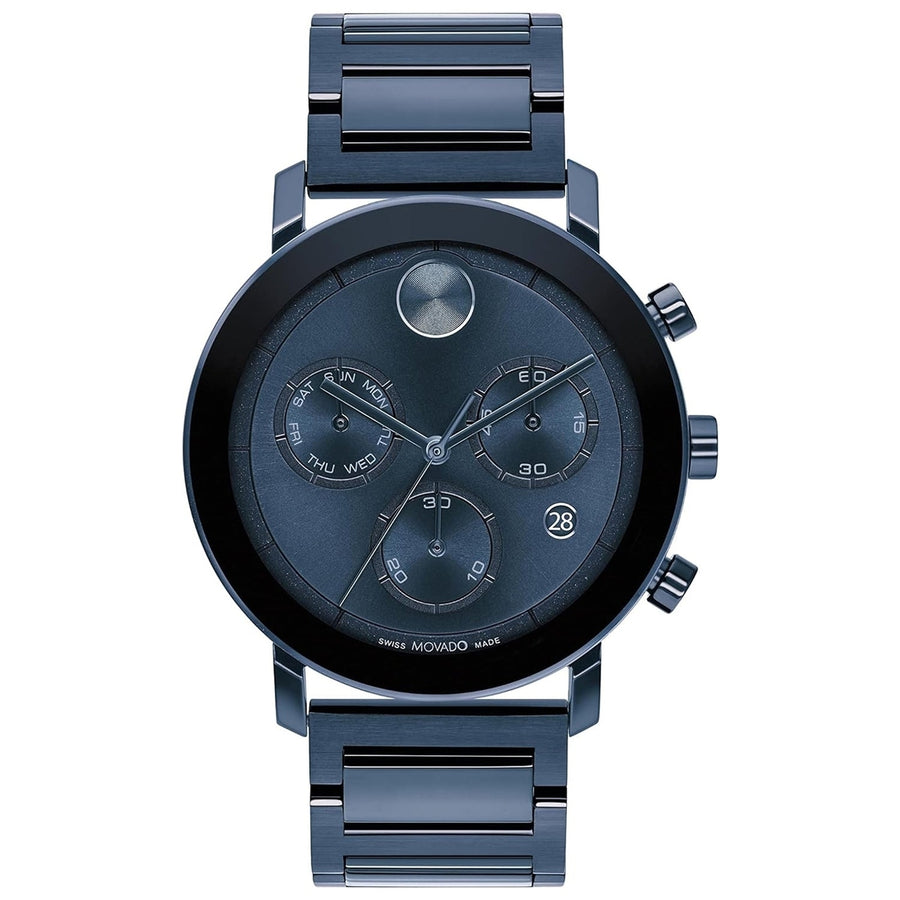 Movado Mens Bold Blue Dial Watch - 3600812 Image 1