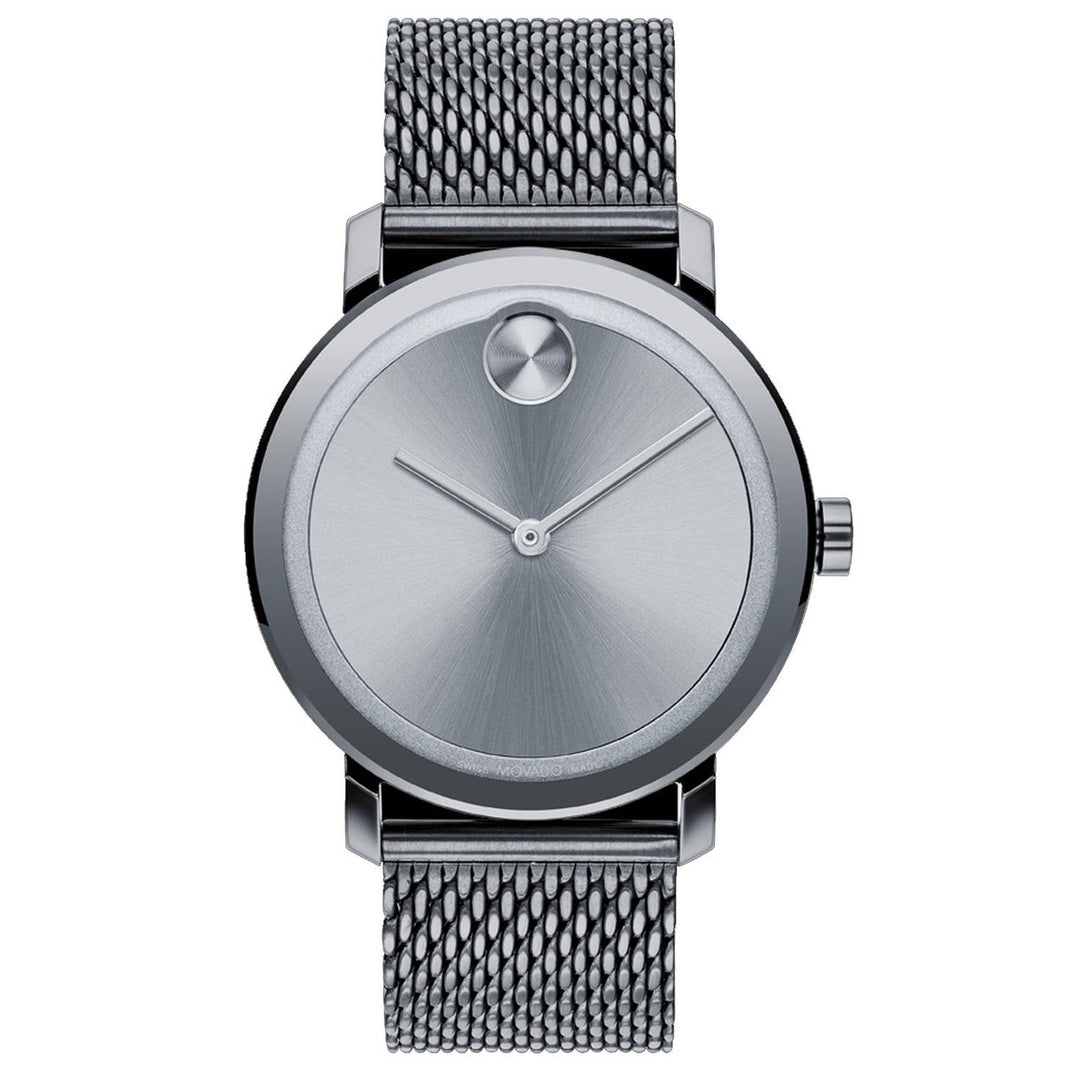 Movado Mens Bold Evolution Grey Dial Watch Stainless Steel 3600902 Water Resistant Image 1