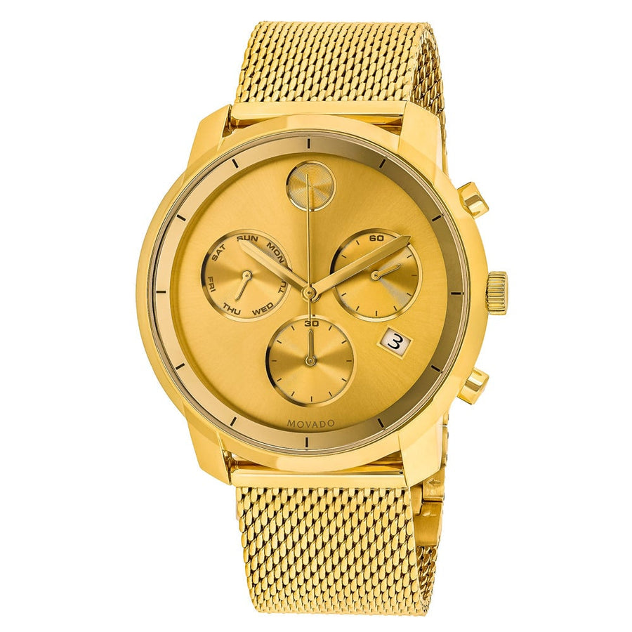 Movado Mens Bold Gold Dial Watch - 3600372 Image 1