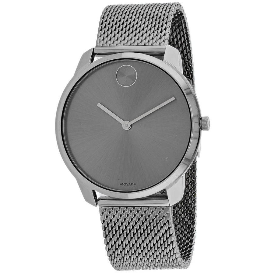 Movado Mens Bold Gunmetal Dial Automatic Watch 3600599 Stainless Steel Bracelet Image 1