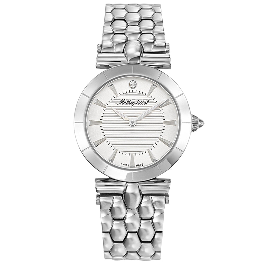 Mathey Tissot Womens Classic Silver Dial Stainless Steel Watch D106AI 50m Water Resistant Image 1