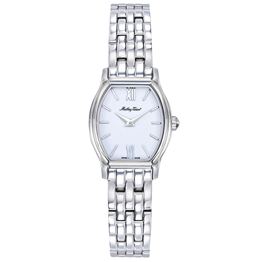 Mathey Tissot Womens Classic White Dial Quartz Watch D104AI Stainless Steel Image 1