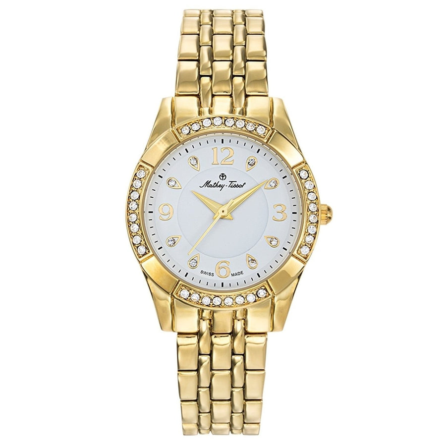 Mathey Tissot Womens Classic White Dial Quartz Watch D2568PYI Stainless Steel Image 1