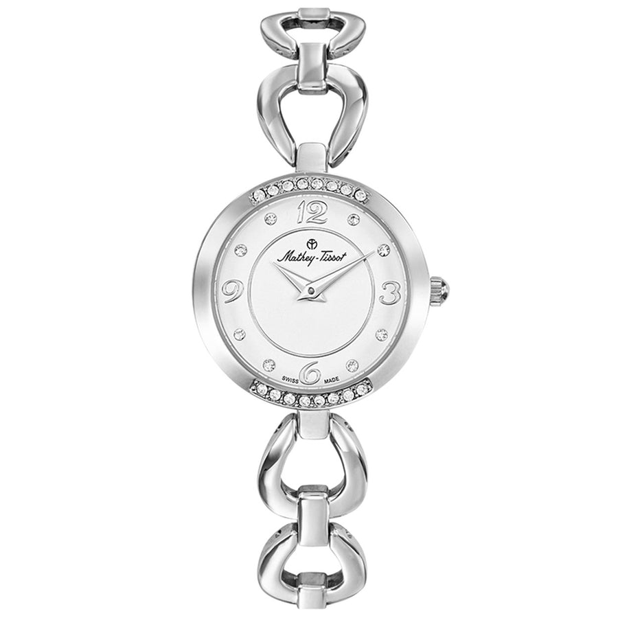 Mathey Tissot Womens Fleury 1496 White Dial Stainless Steel Quartz Watch Image 1