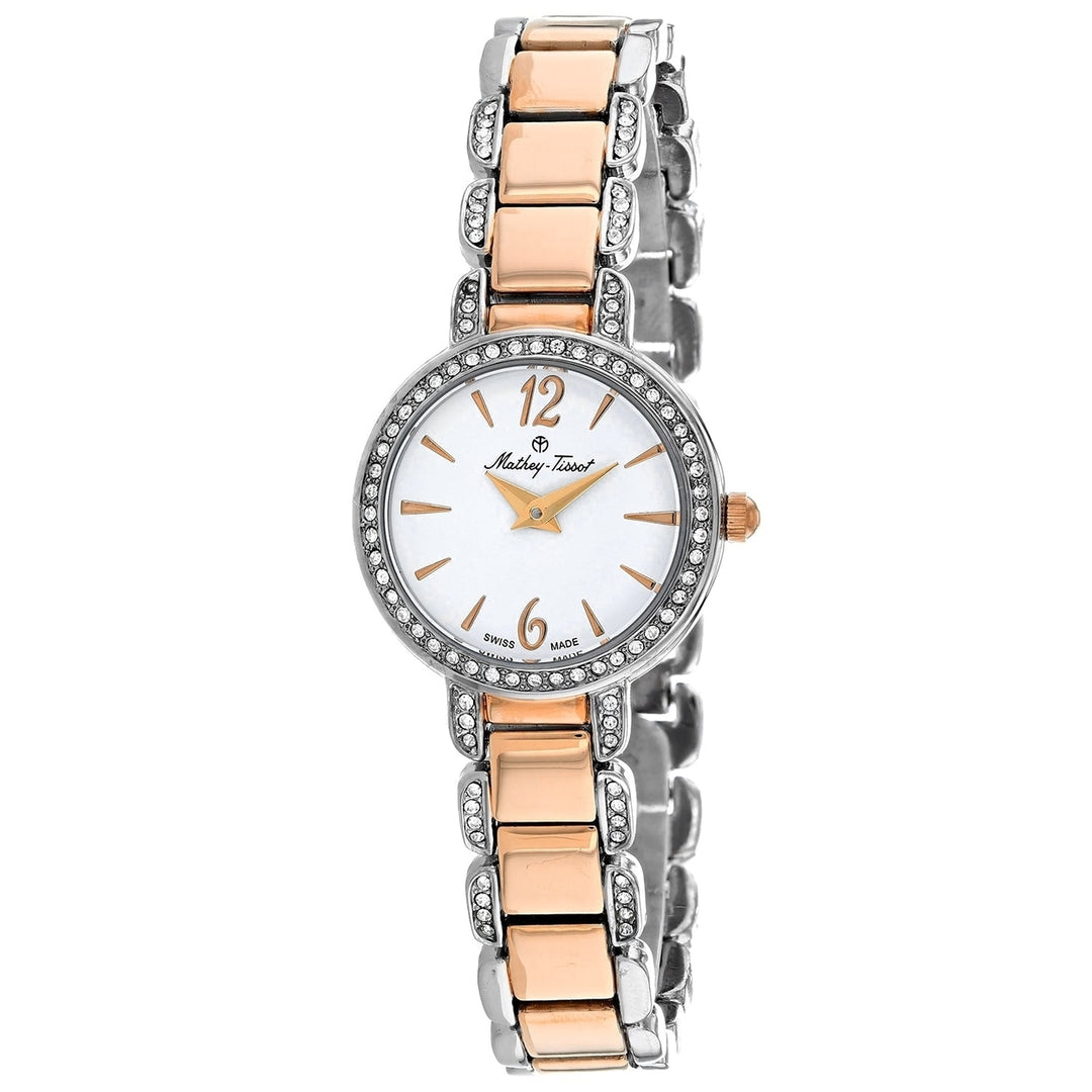 Mathey Tissot Fleury Womens White Dial Quartz Watch D6532BI Stainless Steel Image 1